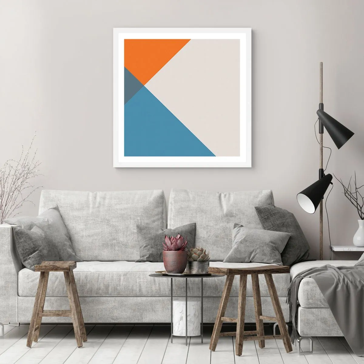 Plakat w białej ramie - Pod kątem… - 40x40 cm