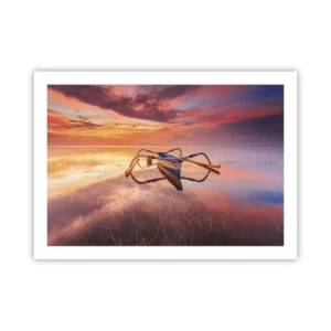 Plakat - Spokój tropikalnego wieczoru - 70x50 cm