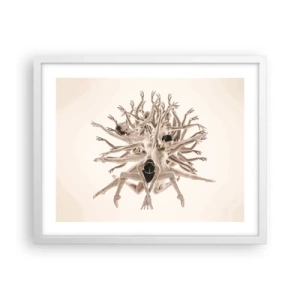 Plakat w białej ramie - Rozkwitanie w tańcu - 50x40 cm