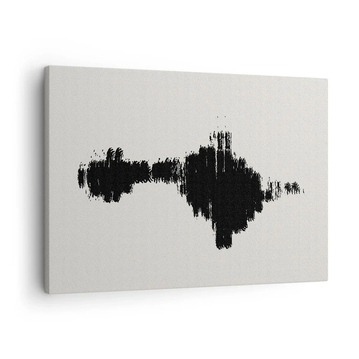 Obraz na płótnie - Abstrakcyjny motyw przypominający falę dźwiękową w minimalistycznym stylu - 70x50cm - Drgania wyobraźni - Nowoczesna dekoracja ścienna do salonu i sypialni ARTTOR