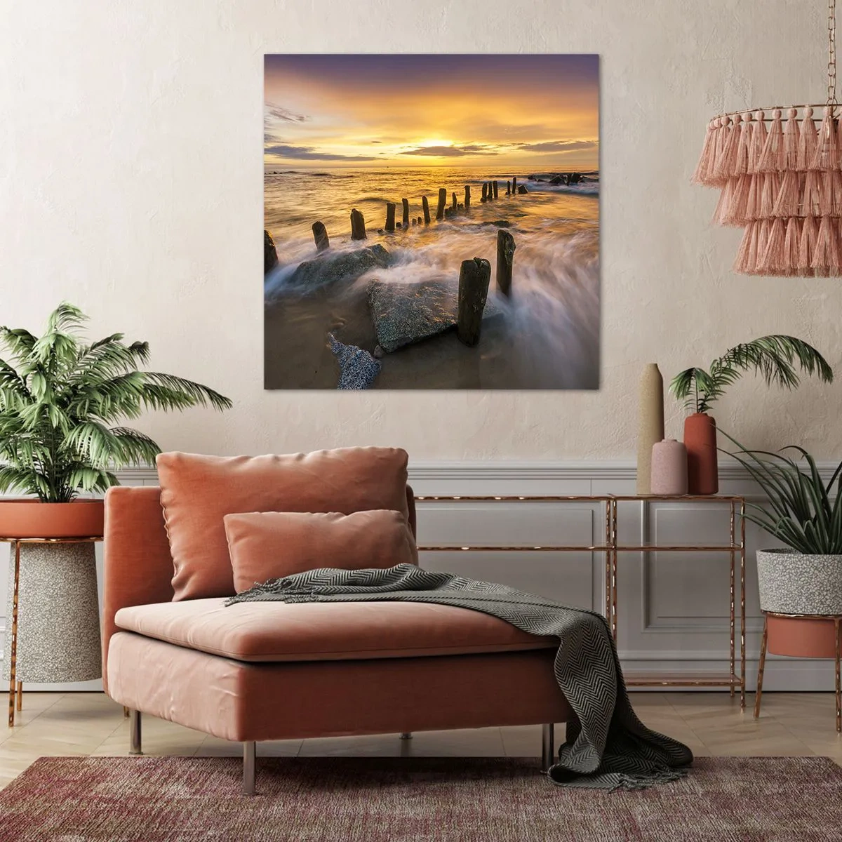Obraz na płótnie - Surowe piękno Bałtyku - 60x60 cm