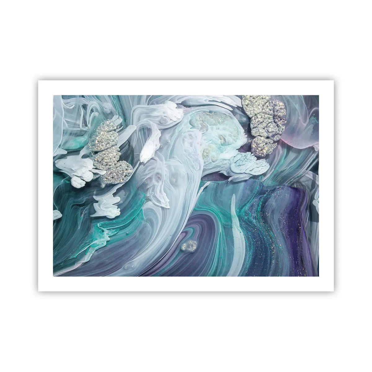 Plakat - Nurty błękitu - 70x50 cm