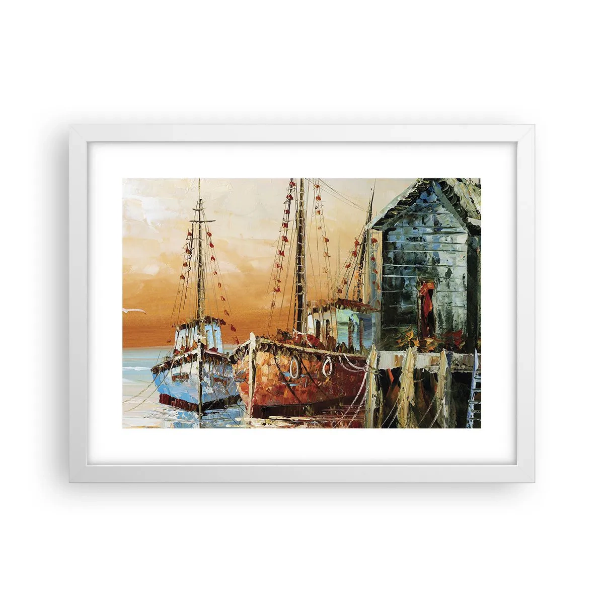 Plakat w białej ramie - Spokojny powrót - 40x30 cm