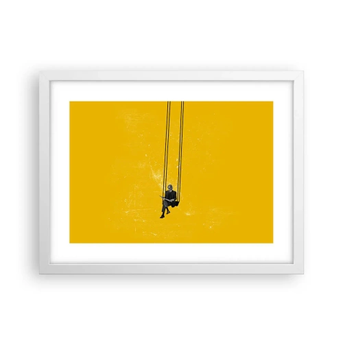 Plakat w białej ramie - Dzień jak co dzień - 40x30 cm