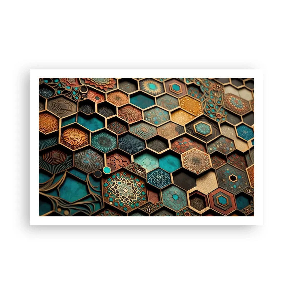 Plakat - Arabskie ornamenty – wariacja - 91x61 cm