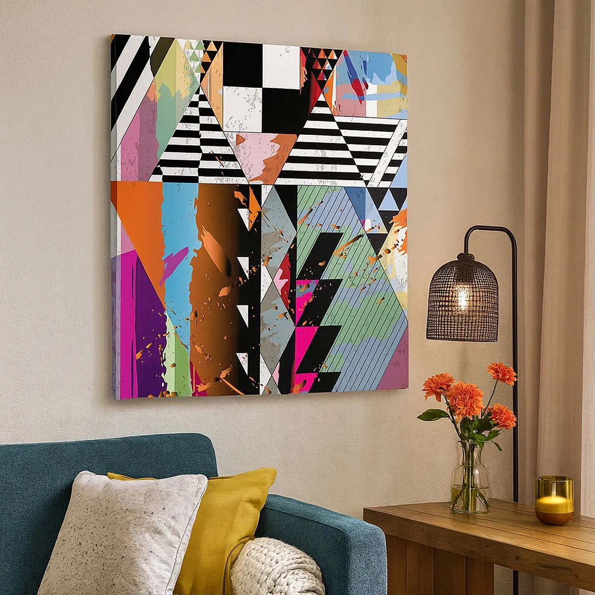 Obraz na płótnie - Geometrycznie i organicznie - 30x30 cm