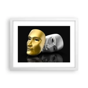 Plakat w białej ramie - Życie to jest teatr - 40x30 cm