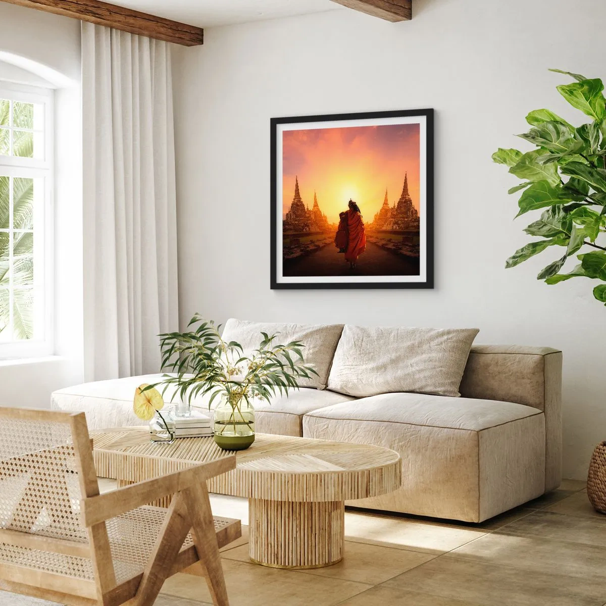 Plakat w czarnej ramie - W spokoju przez wieczność - 50x50 cm