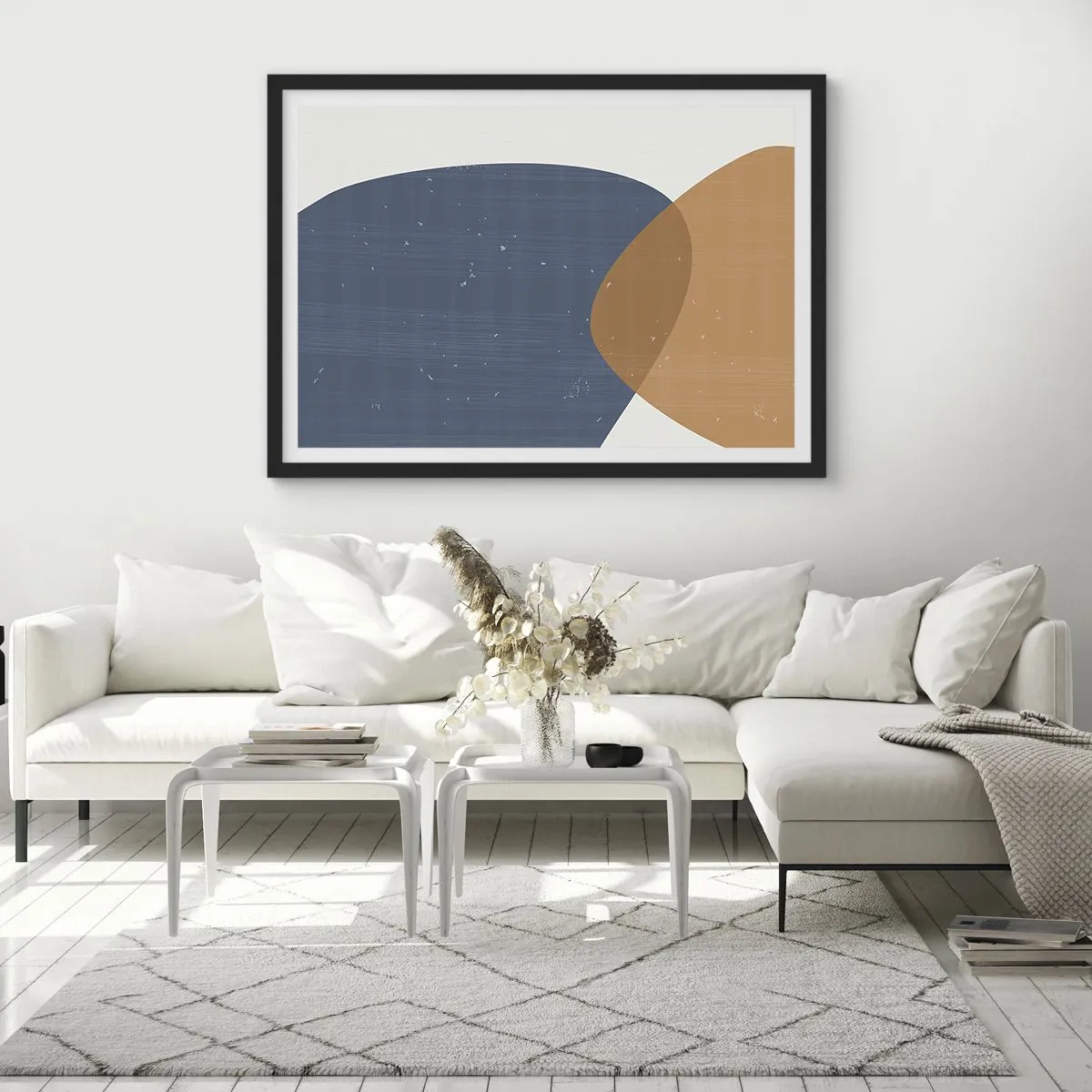 Plakat w czarnej ramie - Owale i wpływy - 50x40 cm