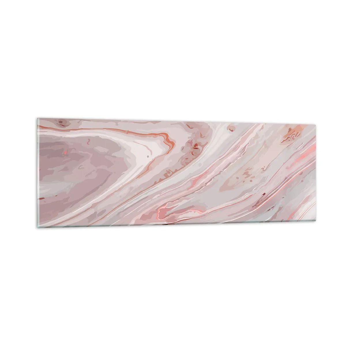 Obraz na szkle - Różowy w płynie - 90x30 cm