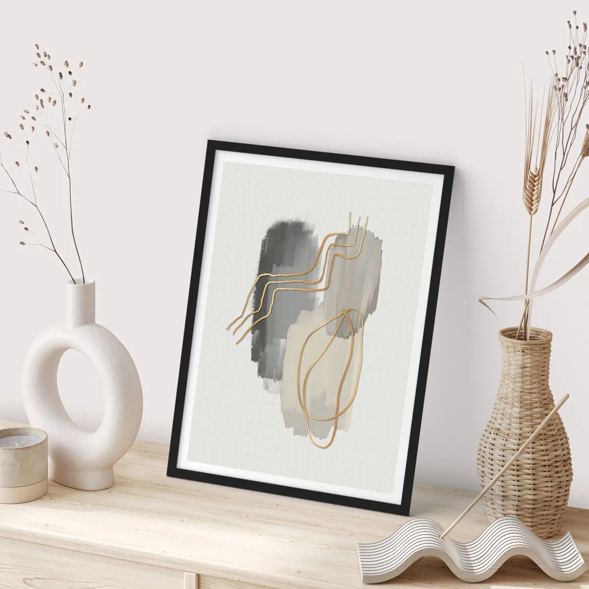 Plakat w czarnej ramie - Trwanie i ruch - 70x100 cm