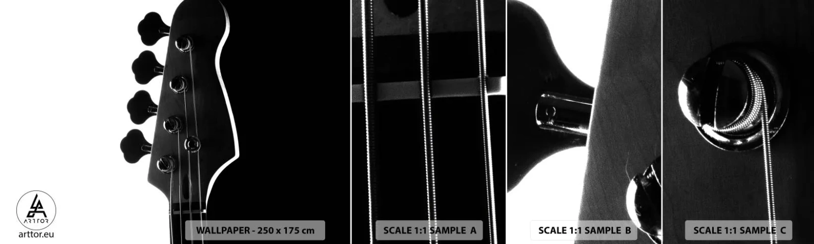 Fototapeta Próbka Samoprzylepna Deluxe Sticker - Rockowa cisza - Gitara, Muzyka, Nowoczesny - 100x30 cm