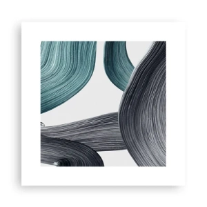 Plakat - Szmaragdowe i czarne szlaki - 30x30 cm