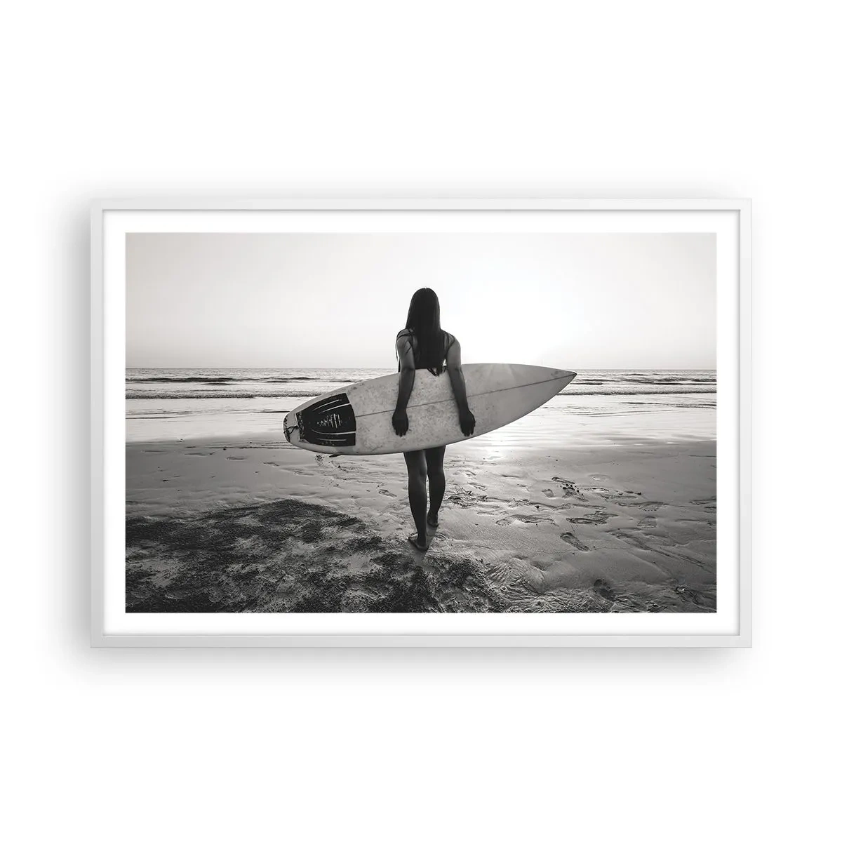 Plakat w białej ramie - Córka morskiej fali - 91x61 cm
