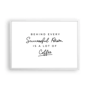 Plakat w białej ramie - Tajemnica sukcesu - 70x50 cm