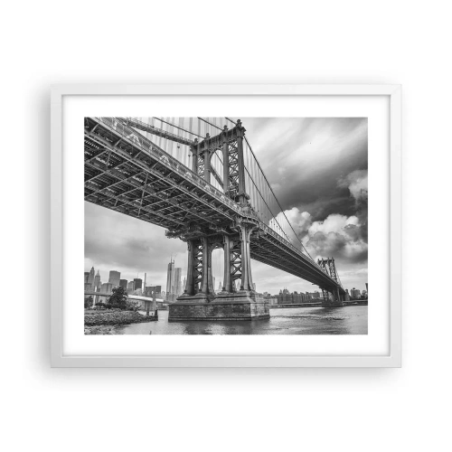Plakat w białej ramie - Do serca miasta - 50x40 cm