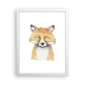 Plakat w białej ramie - Lisie humory - 30x40 cm