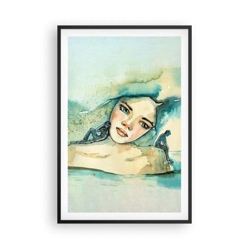 Plakat w czarnej ramie - Am I blue? - 61x91 cm