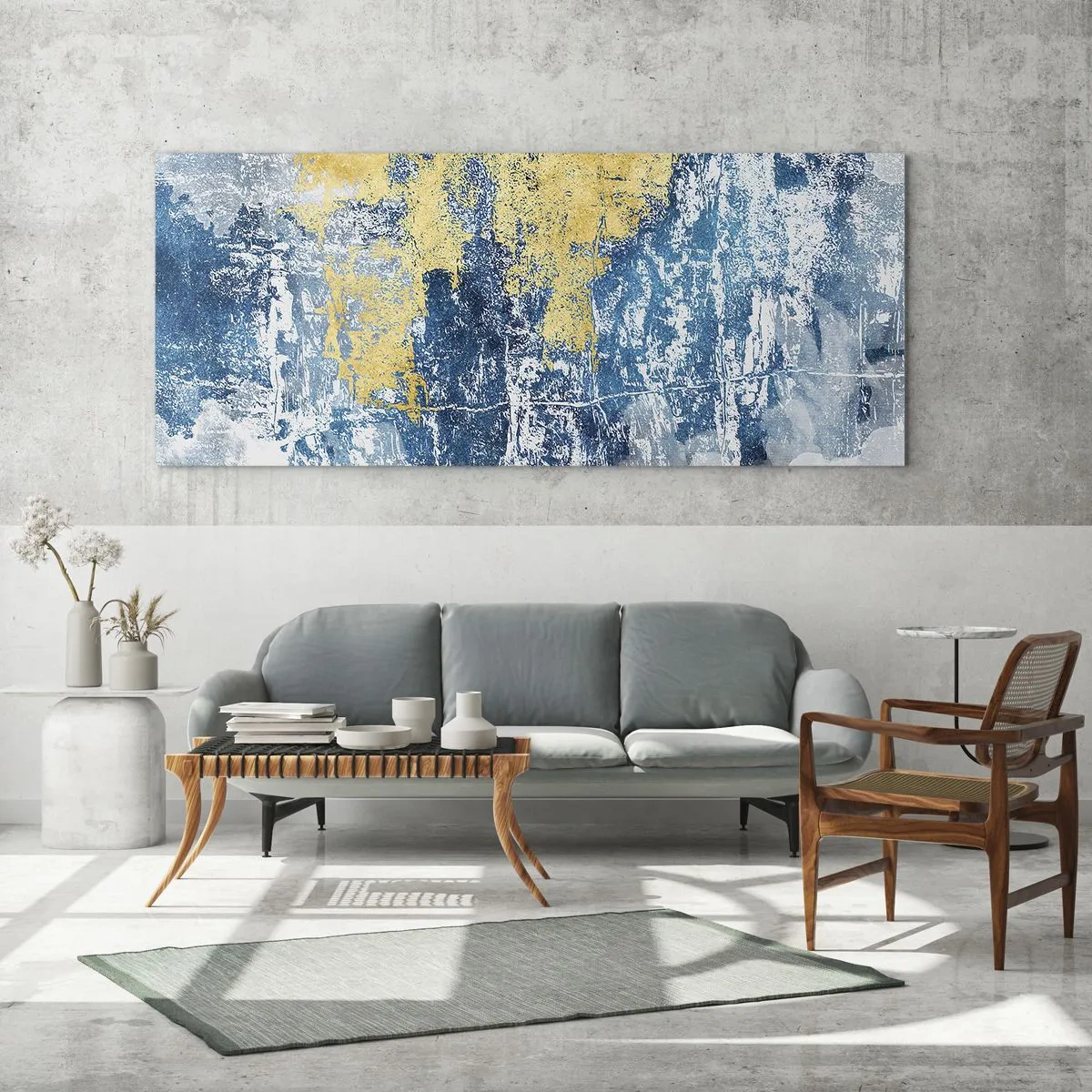 Obraz na szkle - Abstrakcja pełna pogody - 100x40 cm