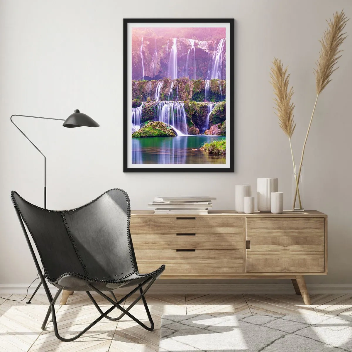 Plakat w czarnej ramie - Schody do nieba - 70x100 cm