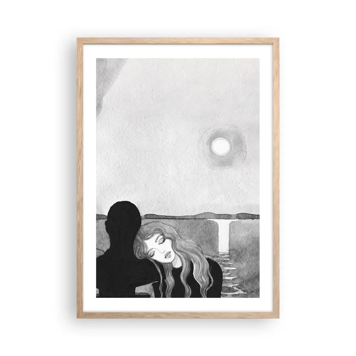 Plakat w ramie jasny dąb - Zawsze tajemnica - 50x70 cm