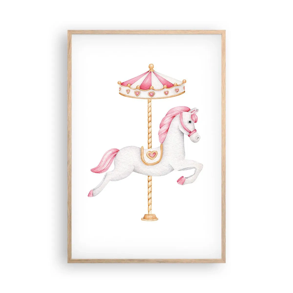 Plakat w ramie jasny dąb - Ruszył z kopyta - 61x91 cm