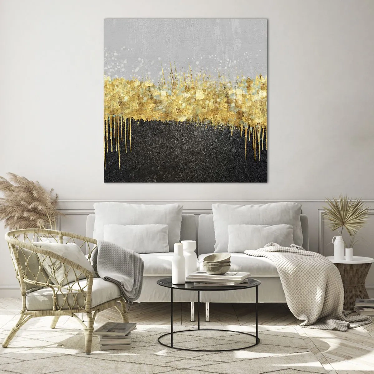 Obraz na szkle - W głąb i ku górze - 70x70 cm