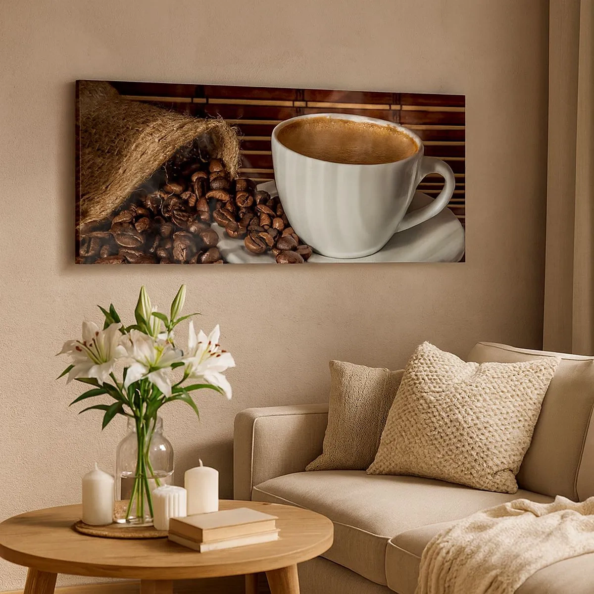 Obraz na płótnie - Czarność węgla, przejrzystość bursztynu - 100x40 cm