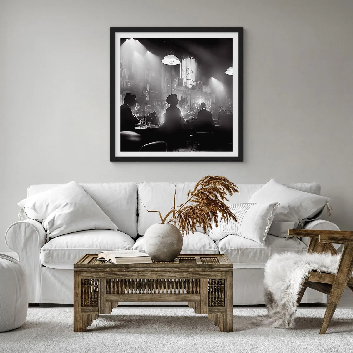 Plakat w czarnej ramie - W jazzowym klimacie - 40x40 cm