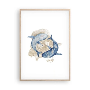 Plakat w ramie jasny dąb - Przyjaźń czy kochanie? - 70x100 cm