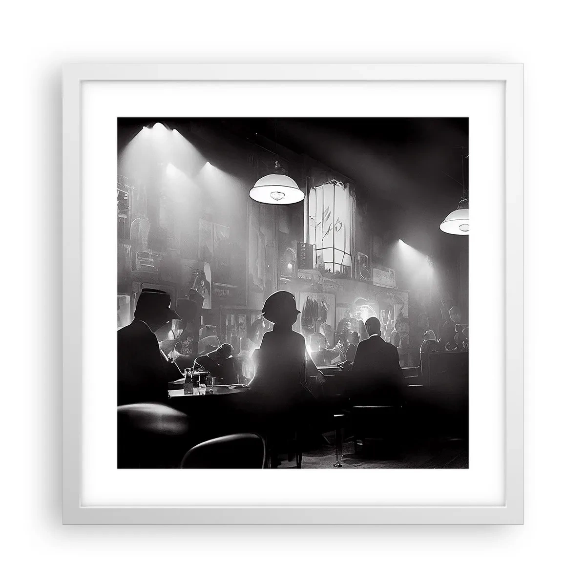 Plakat w białej ramie - W jazzowym klimacie - 40x40 cm