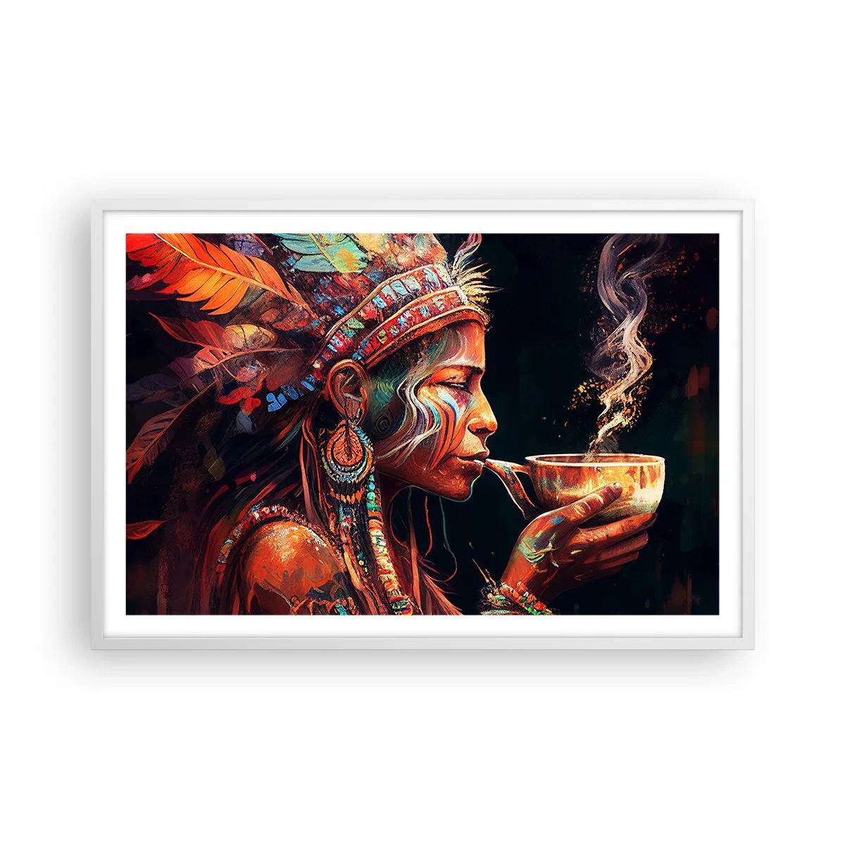 Plakat w białej ramie - Magiczny rytuał - 91x61 cm