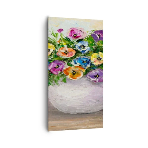 Obraz na płótnie - Martwa natura z białym wazonem - 65x120 cm