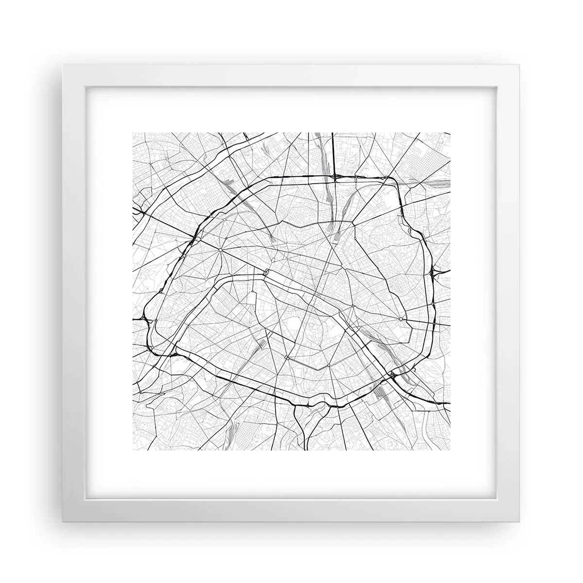 Plakat w białej ramie - Kwiat Paryża - 30x30 cm