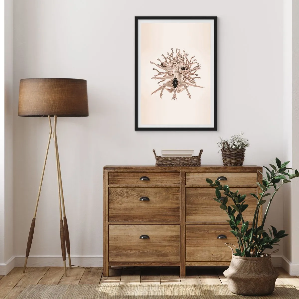 Plakat w czarnej ramie - Rozkwitanie w tańcu - 30x40 cm