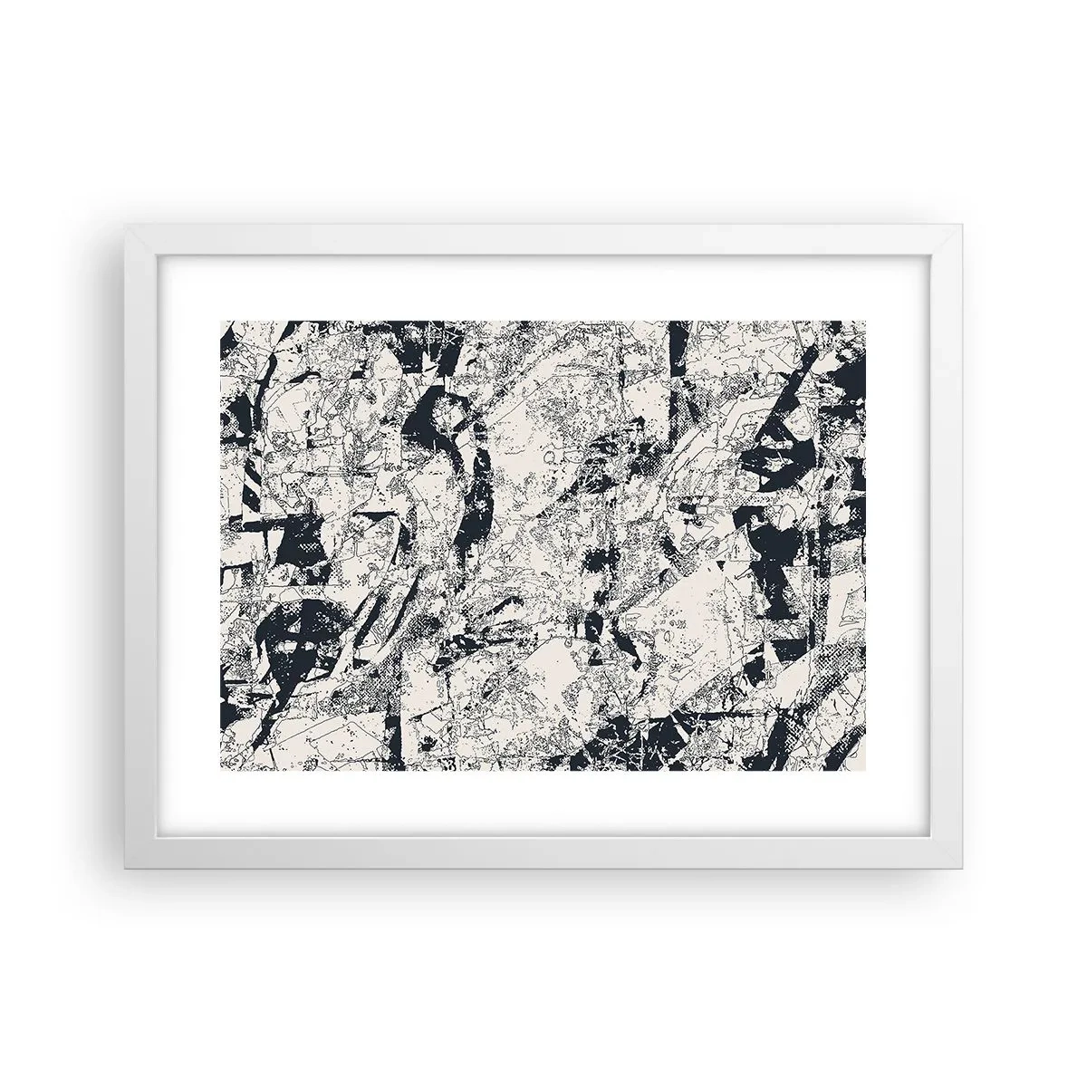 Plakat w białej ramie - Przenikanie przeciwieństw - 40x30 cm