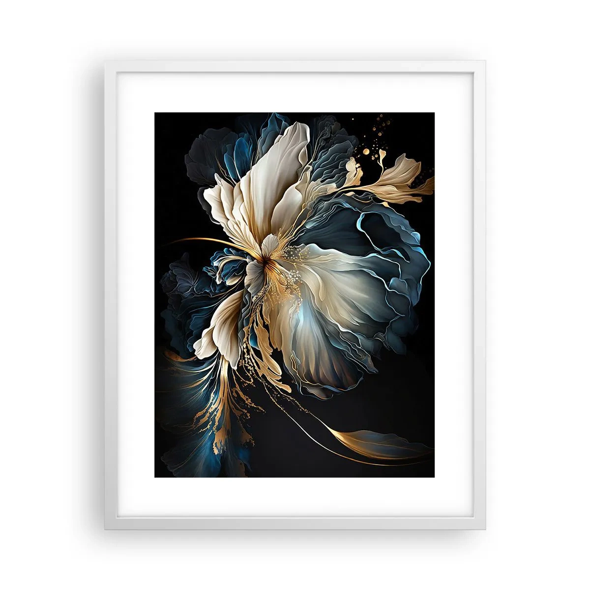 Plakat w białej ramie - Baśniowy kwiat paproci - 40x50 cm