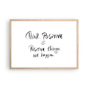 Plakat w ramie jasny dąb - Jak żyć? - 70x50 cm