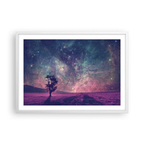 Plakat w białej ramie - Pod magicznym niebem - 70x50 cm