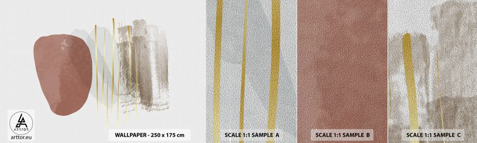 Fototapeta Próbka Premium Sand - Abstrakcyjna kolumnada - Abstrakcja, Sztuka, Nowoczesny Wzór - 100x30 cm