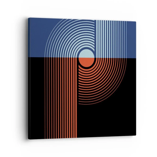 Obraz na płótnie - W geometrycznym uścisku - 40x40 cm