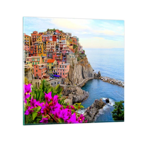 Obraz na szkle - Śmiejące się miasto - 70x70 cm