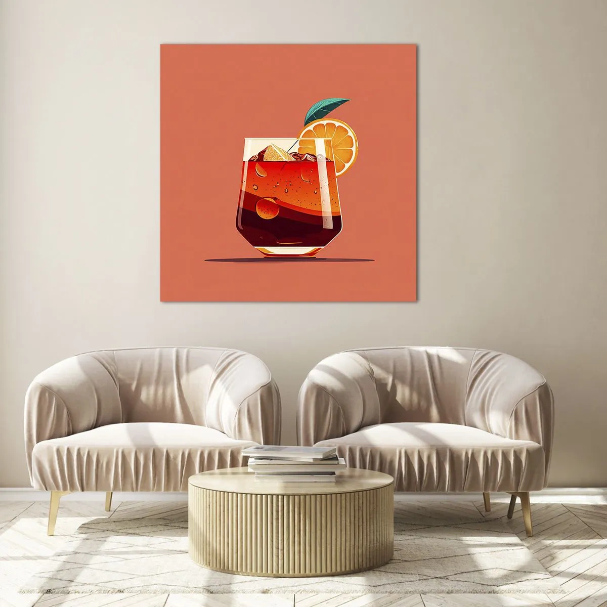 Obraz na szkle - Letnie orzeźwienie - 60x60 cm