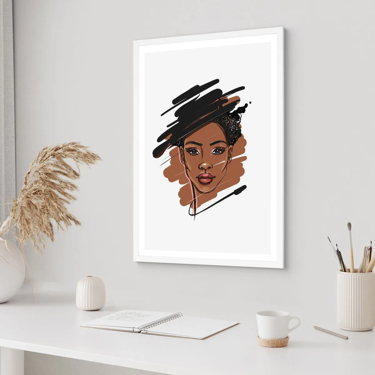 Plakat w białej ramie - Słodka jak czekolada - 30x40 cm