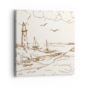 Obraz na płótnie - Zarys wspomnienia lata - 40x40 cm