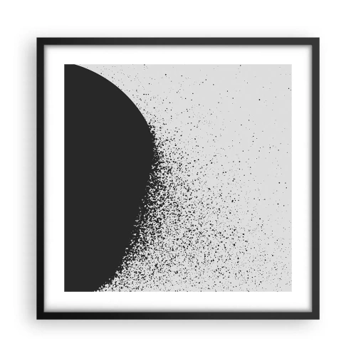 Plakat w czarnej ramie - Ruch cząsteczek - 50x50 cm