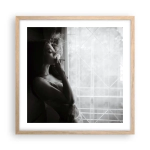 Plakat w ramie jasny dąb - Zmysłowa chwila - 50x50 cm