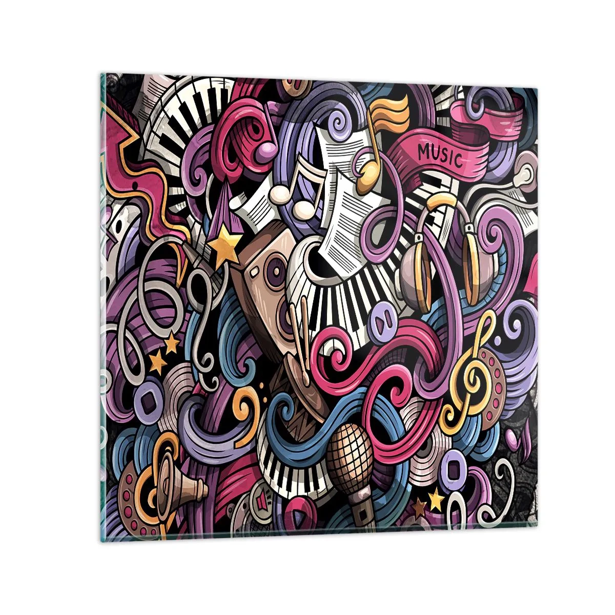 Obraz na szkle - Skomplikowana melodia - 30x30 cm