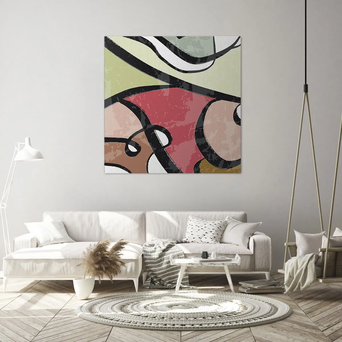 Obraz na płótnie - Piruety wśród barw - 60x60 cm