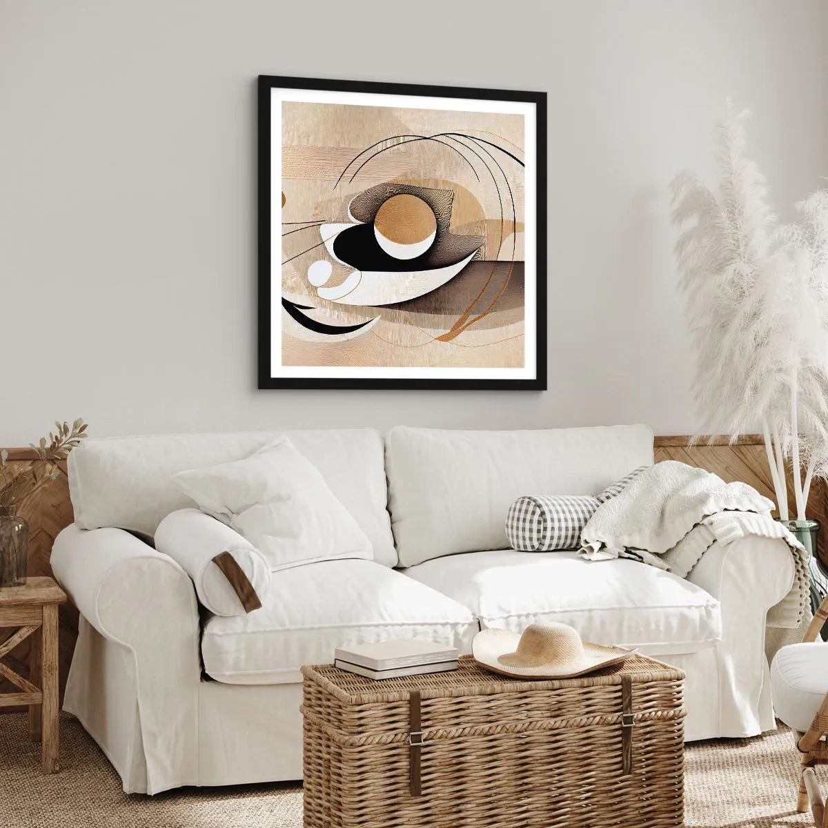 Plakat w czarnej ramie - Kompozycja: istota rzeczy - 40x40 cm